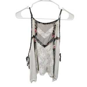 Gimmicks x BKE Buckle Lace Trim Boho Open Sides Tank Top Sz XS